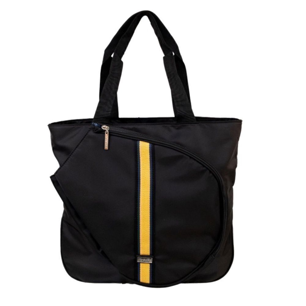NWT Hadaki Tennis Tote Bag, Black & Yellow